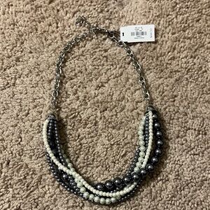 Talbots Silver and Grey Multi-Strand Necklace